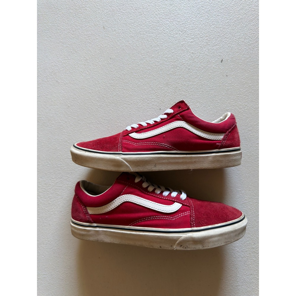 Vans Old Skool Red/White Size 9.5 #3031